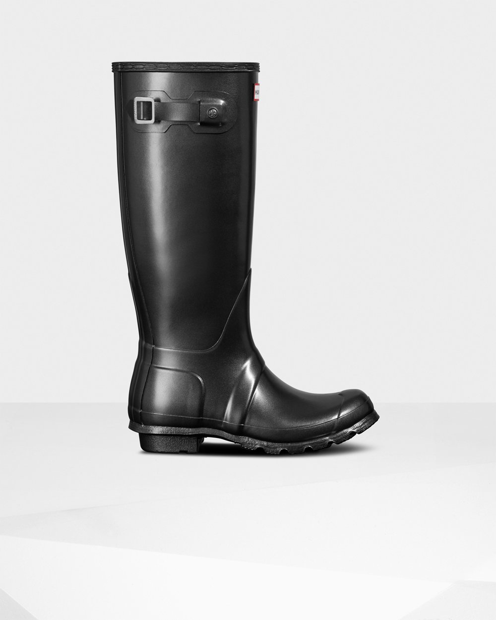 Womens Hunter Tall Rain Boots Black - Original Pearlized - 1473825-QN